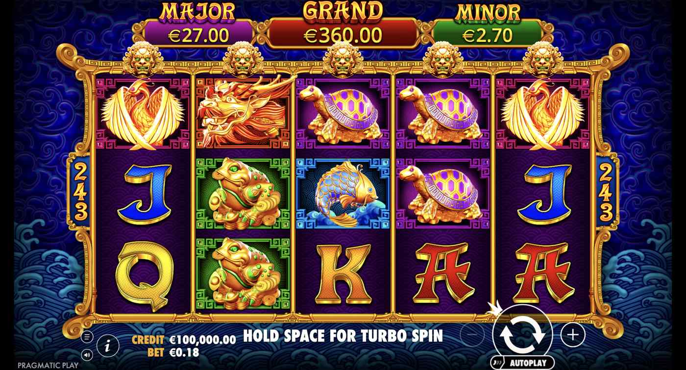 5 Lions Gold: image of main menu