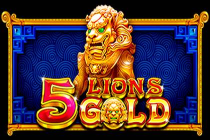 5 Lions Gold Online Slot Logo