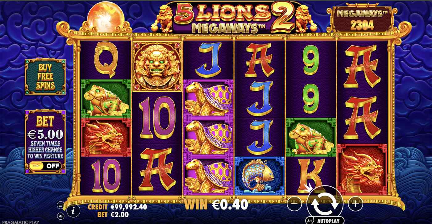 5 Lions Megaways 2: image of winning