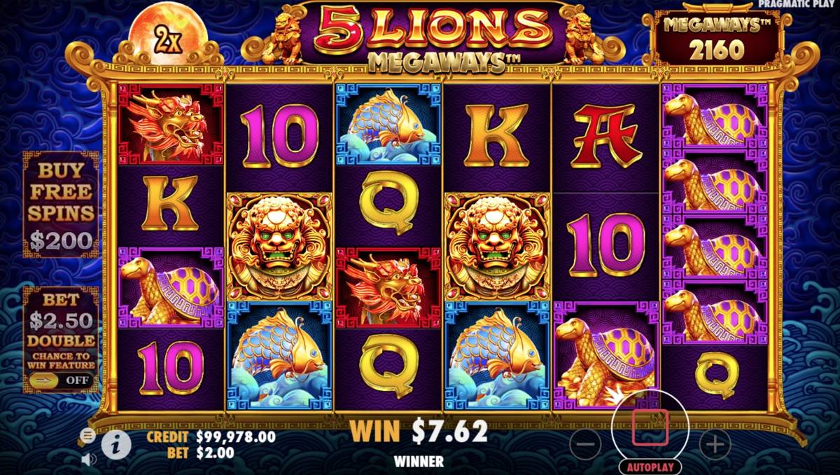 5 Lions Megaways: image of winning