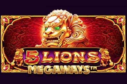 5 Lions Megaways Online Slot Logo