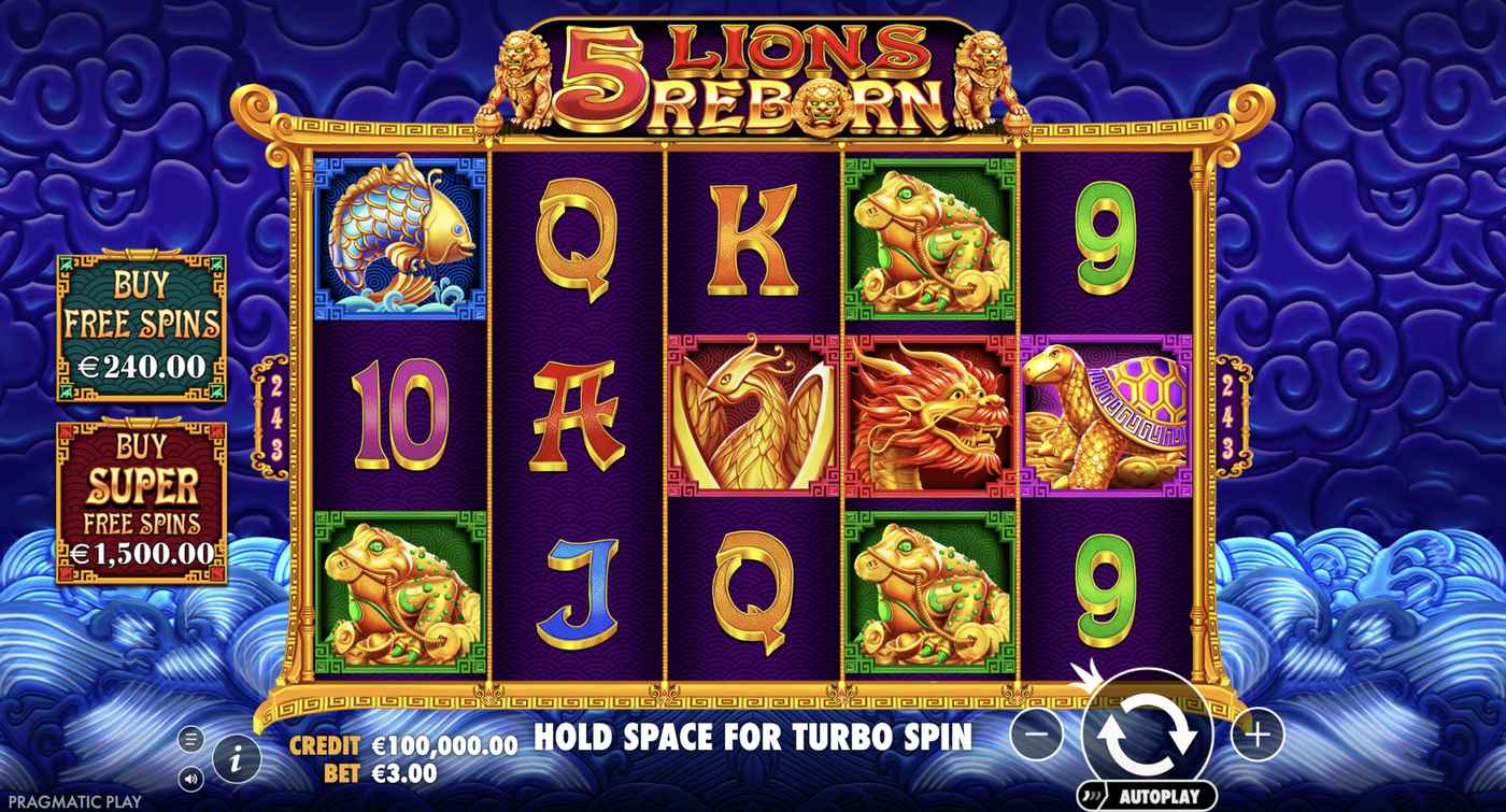 5 Lions Reborn: image of main menu