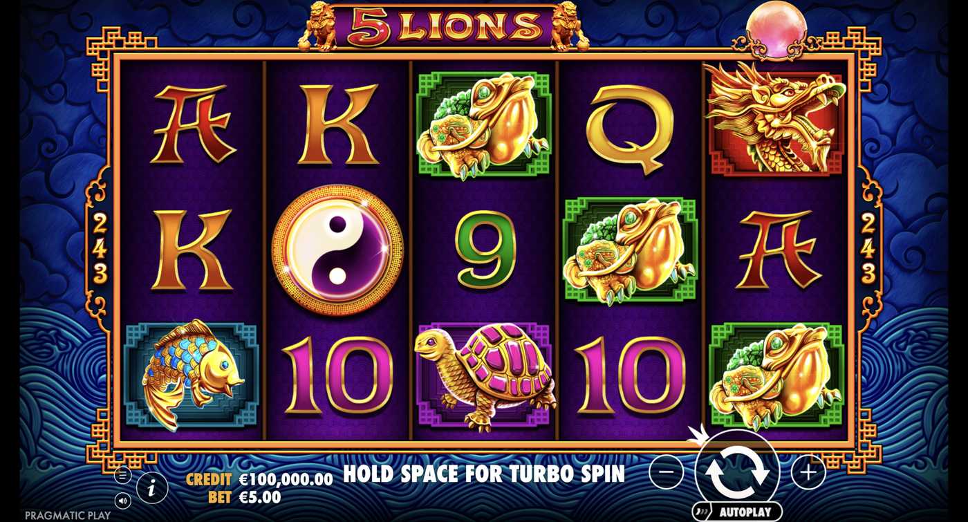 5 Lions: image of main menu
