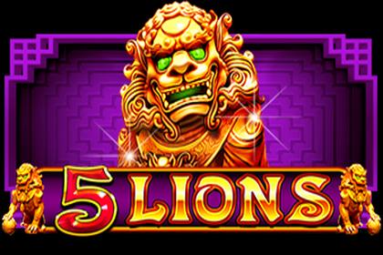 5 Lions Online Slot Logo