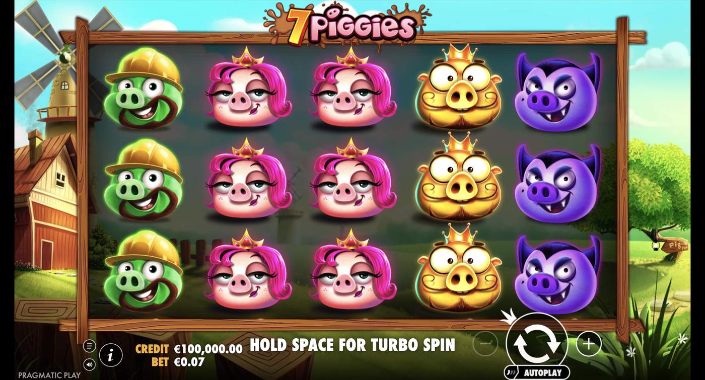 7 Piggies: image of main menu