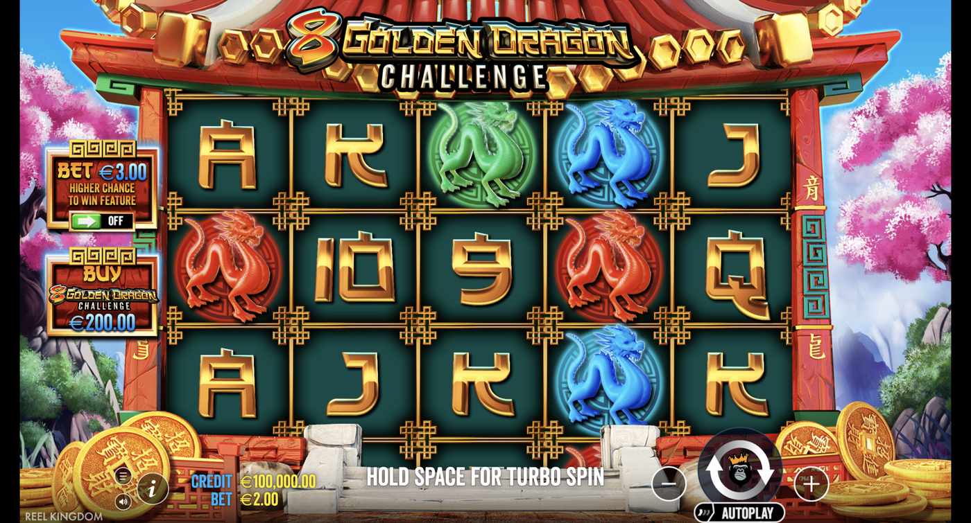 8 Golden Dragon Challenge: image of main menu