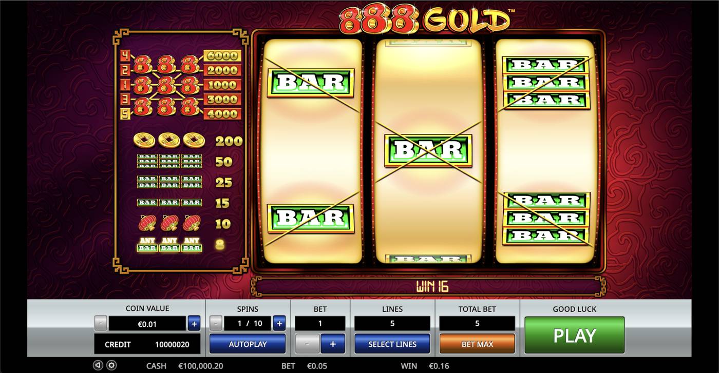 888 Gold: image of winning