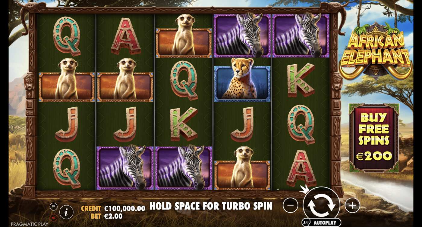 African Elephant: image of main menu