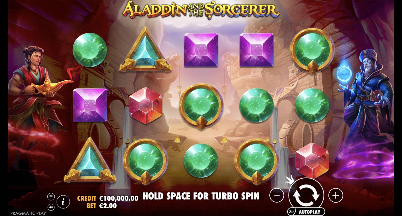 Aladdin and the Sorcerer: image of main menu