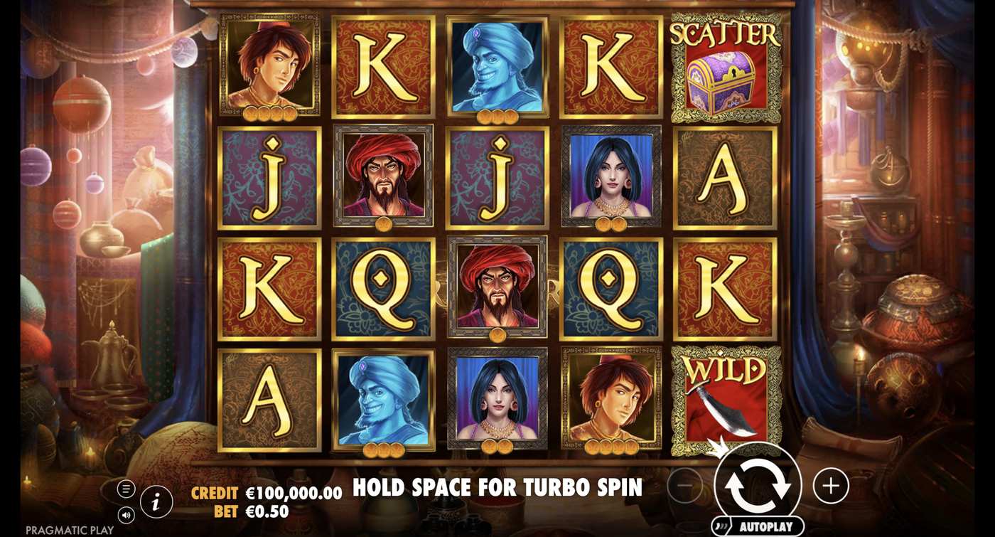 Aladdin's Treasure: image of main menu