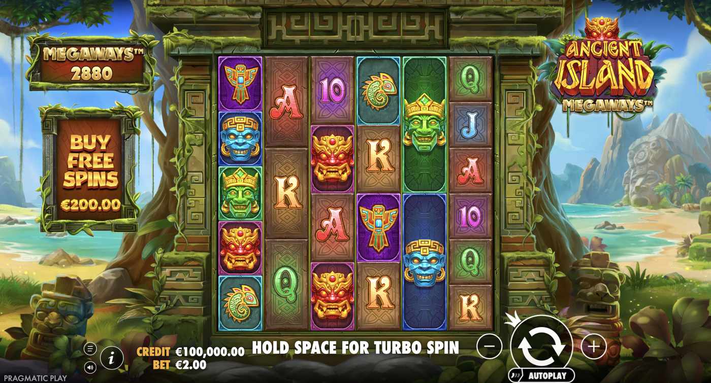 Ancient Island Megaways: image of main menu