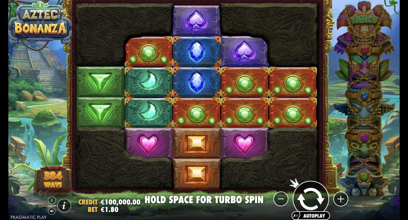 Aztec Bonanza: image of main menu