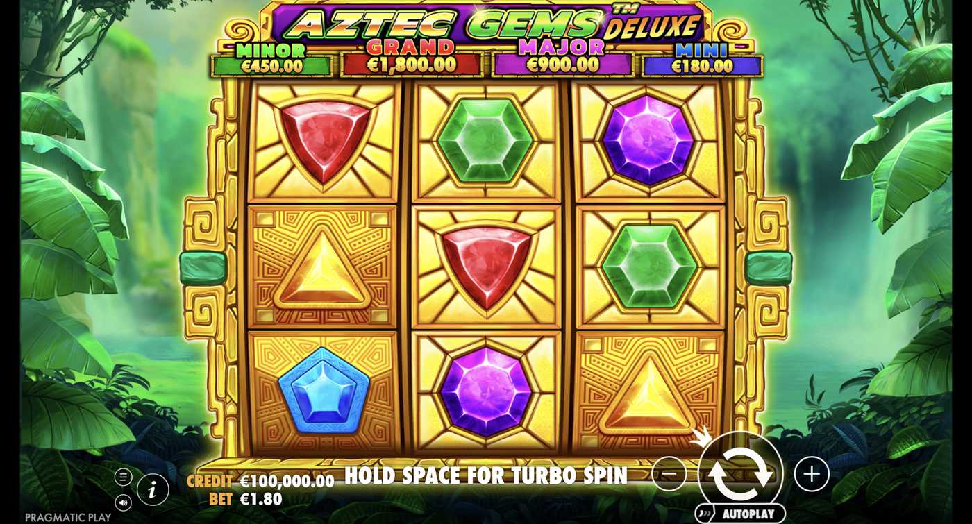 Aztec Gems Deluxe: image of main menu