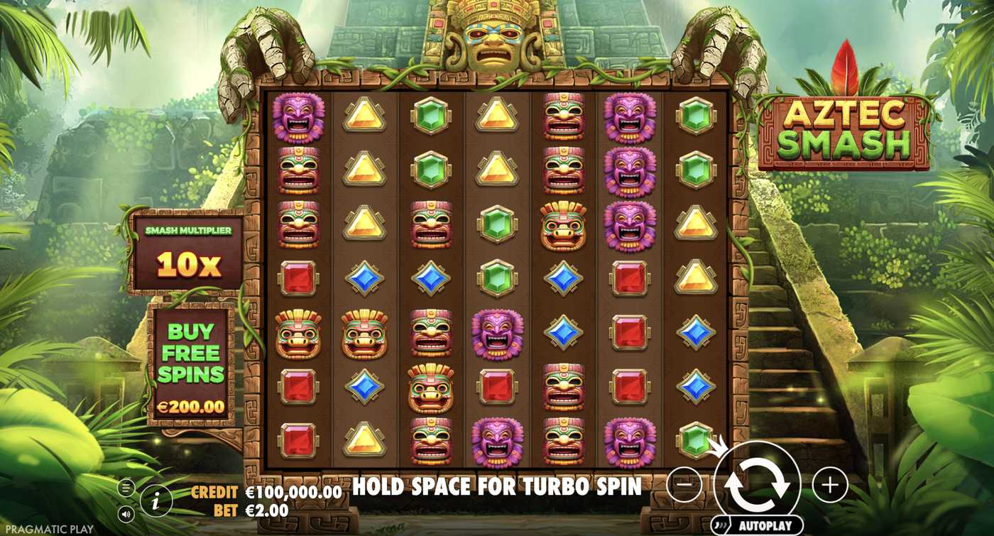 Aztec Smash: image of main menu