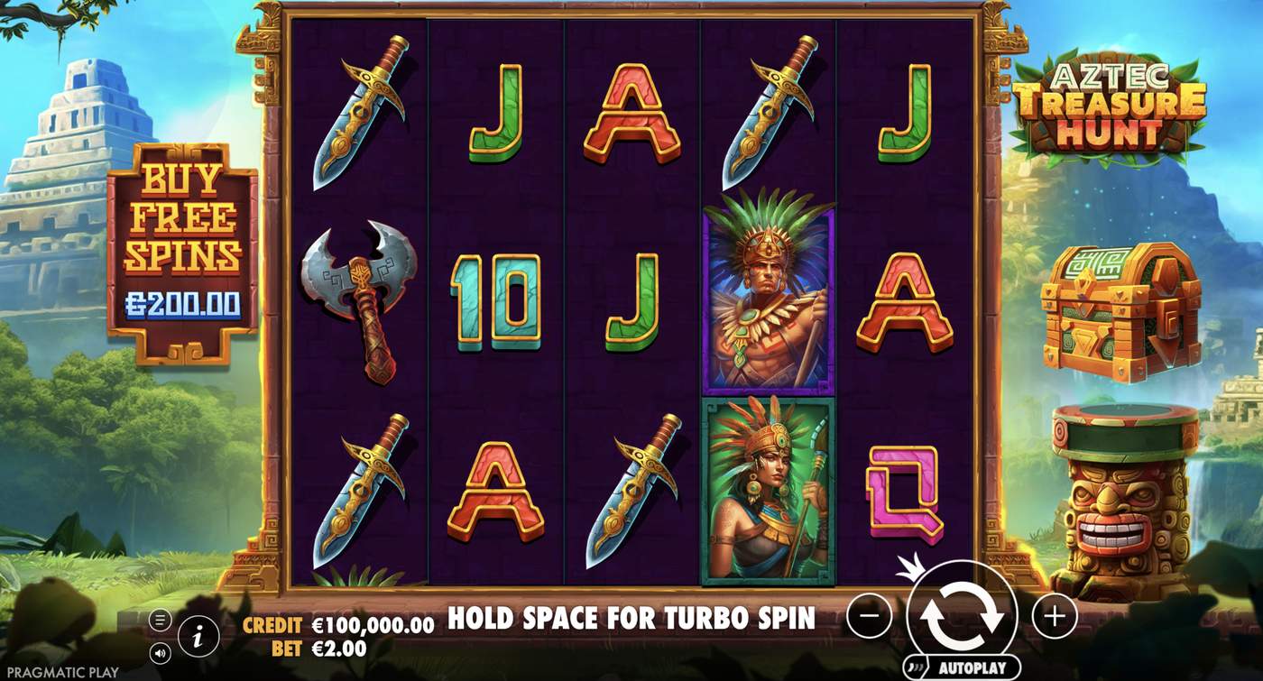 Aztec Treasure Hunt: image of main menu