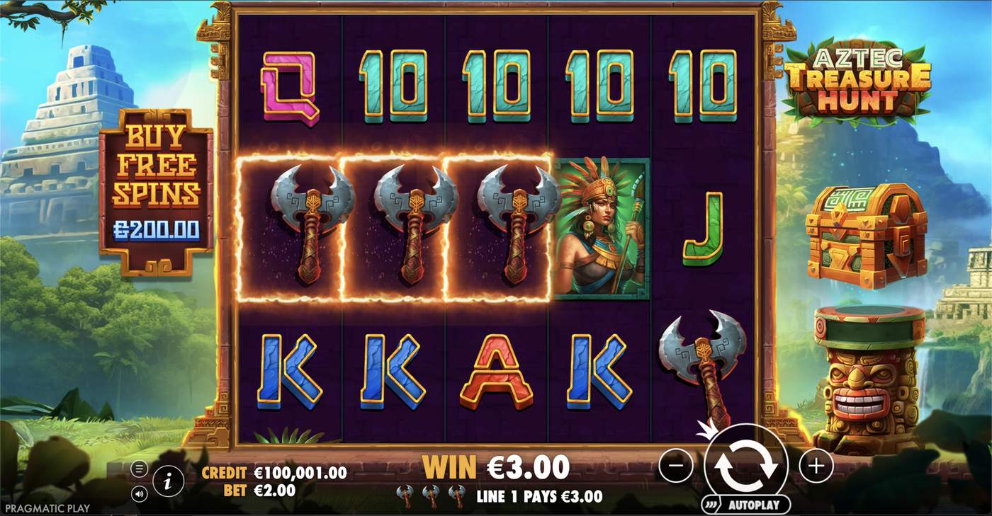 Aztec Treasure Hunt: image of winning