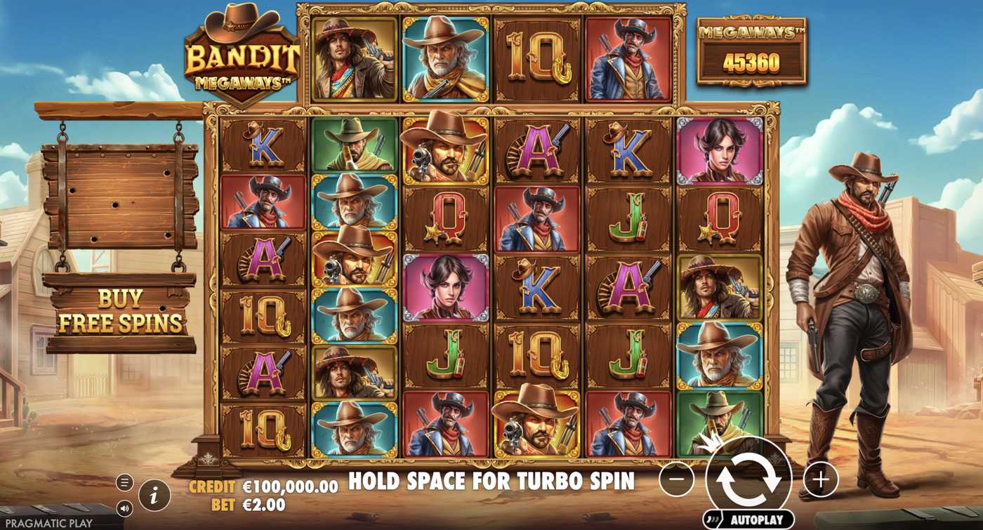 Bandit Megaways: image of main menu