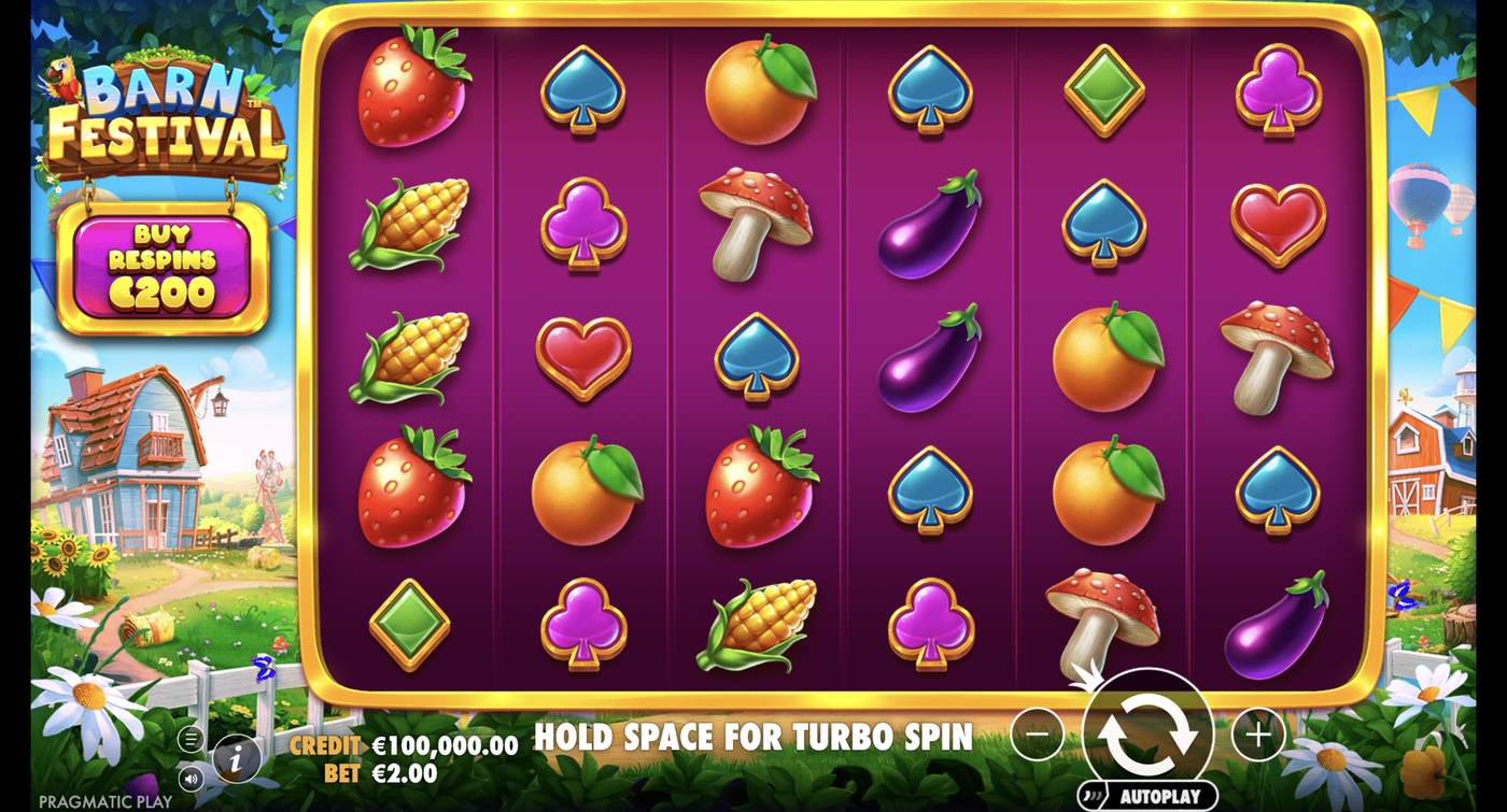 Barn Festival: image of main menu