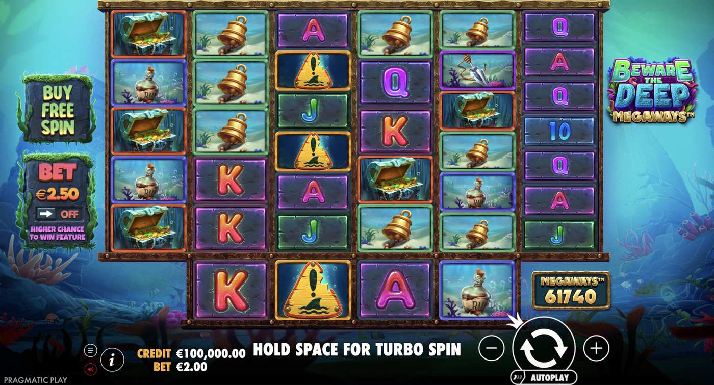 Beware The Deep Megaways: image of main menu