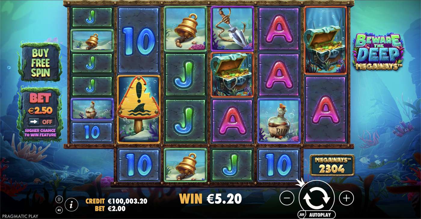 Beware The Deep Megaways: image of winning