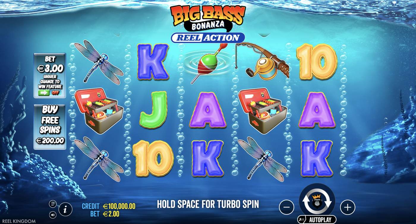 Big Bass Bonanza - Reel Action: image of main menu