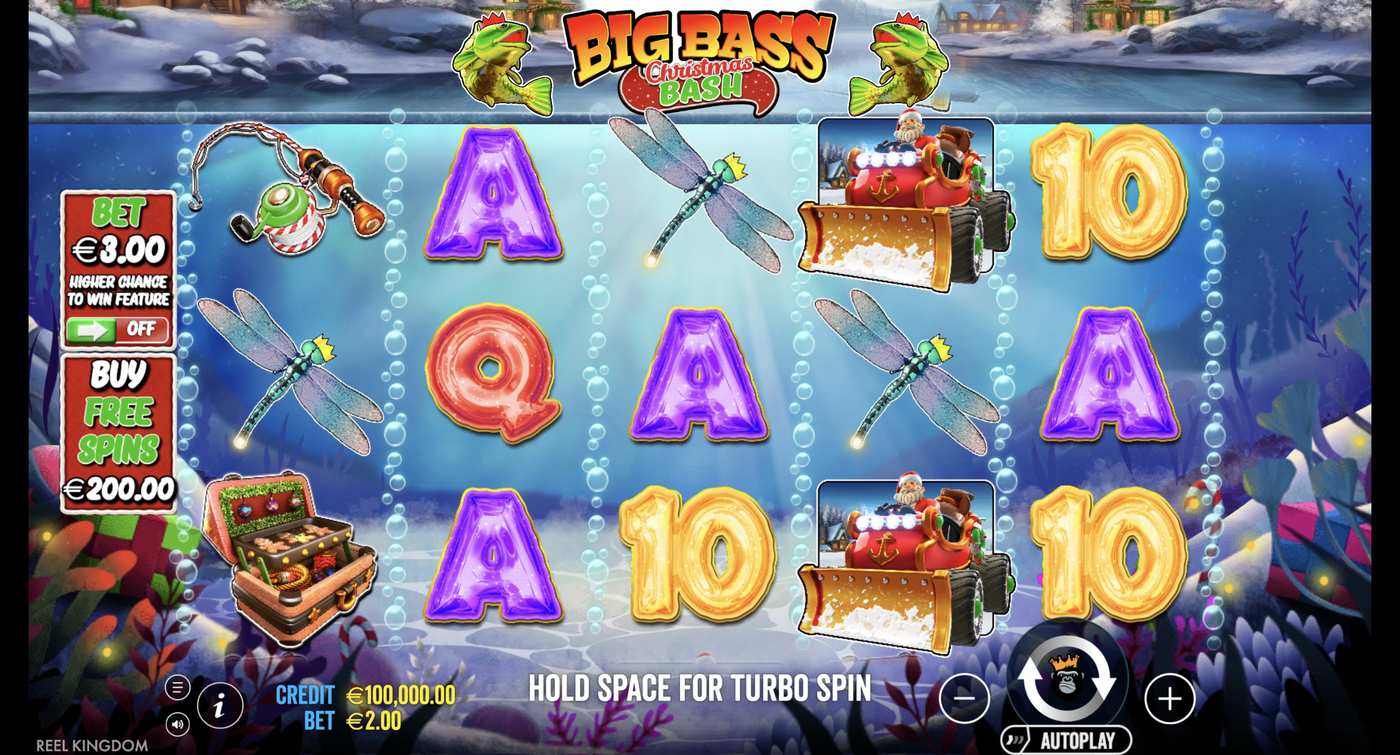 Big Bass Christmas Bash: image of main menu