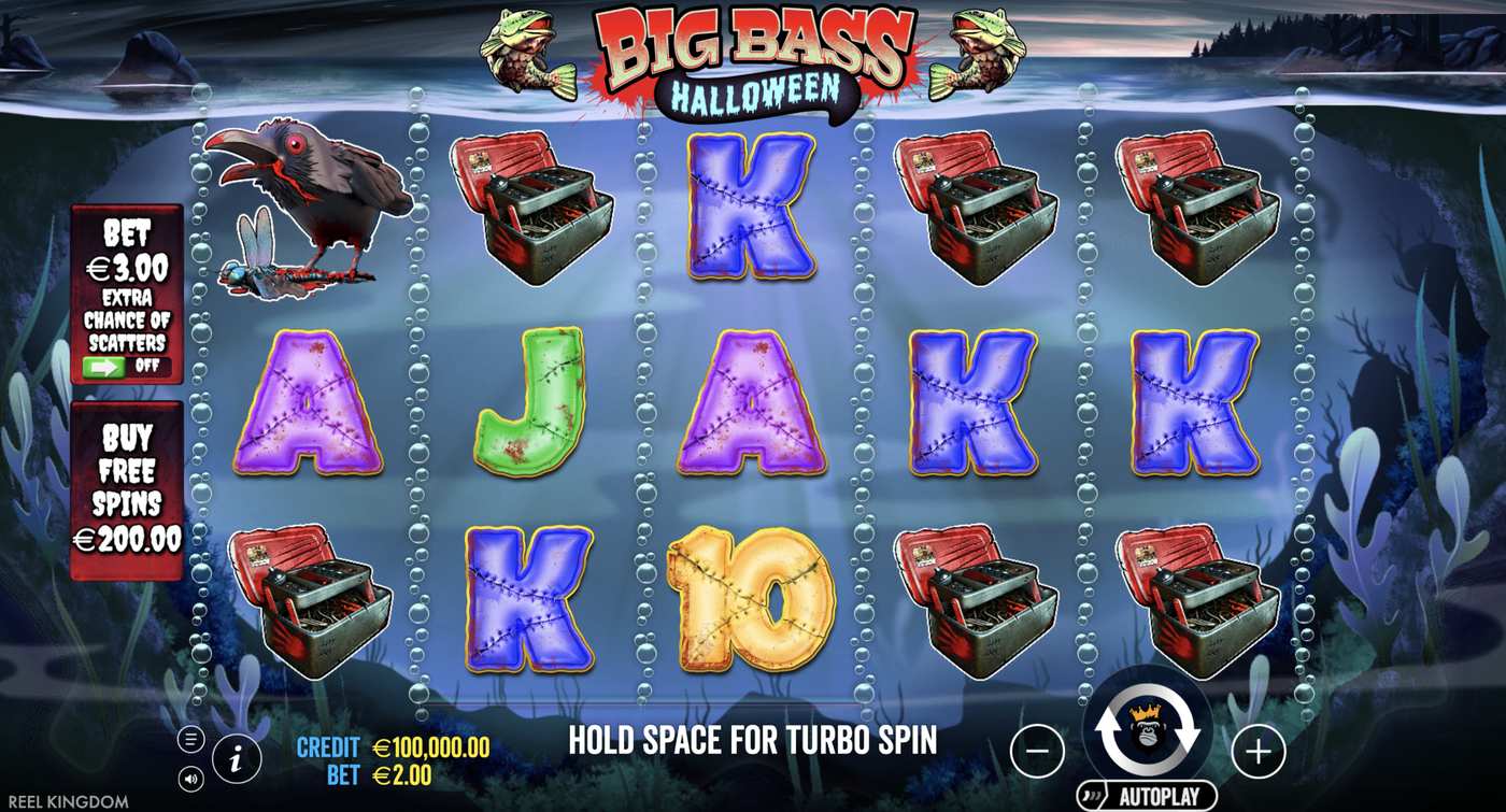 Big Bass Halloween: image of main menu