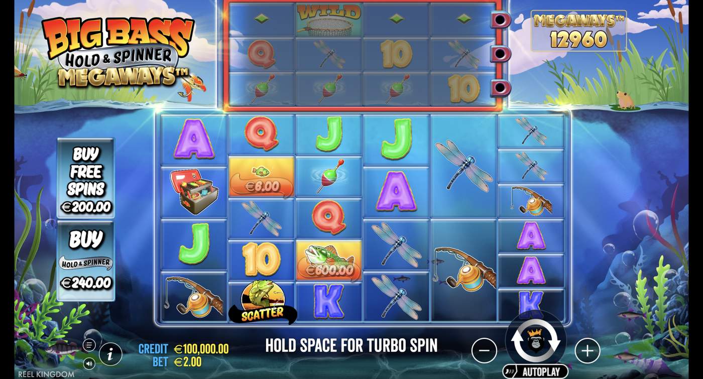 Big Bass Hold & Spinner Megaways: image of main menu