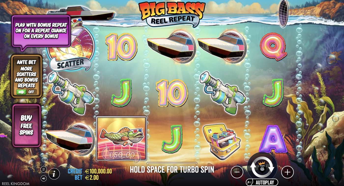 Big Bass Reel Repeat: image of main menu