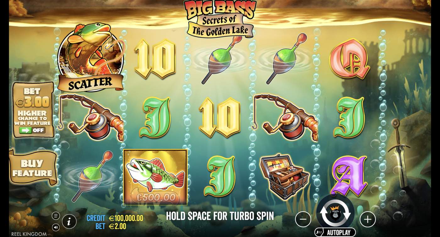 Big Bass Secrets of the Golden Lake: image of main menu