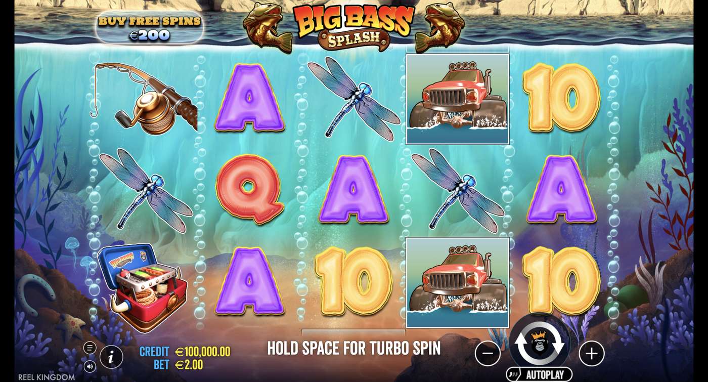 Big Bass Splash: image of main menu