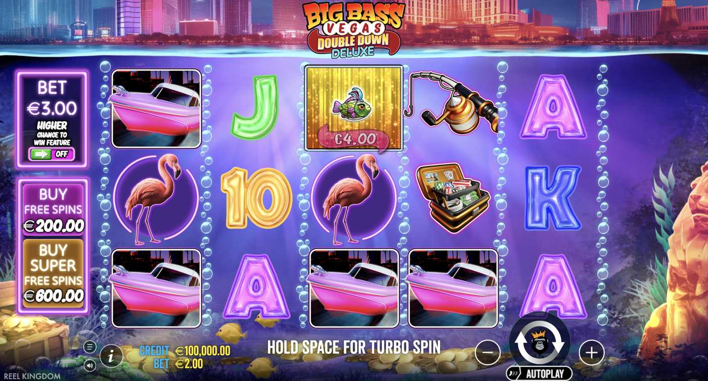 Big Bass Vegas Double Down Deluxe: image of main menu
