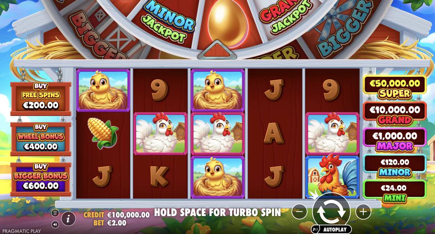 Bigger Barn House Bonanza: image of main menu