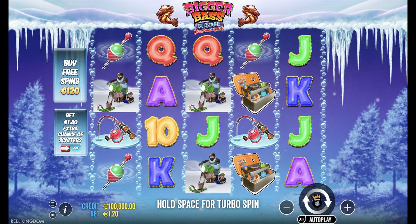 Bigger Bass Blizzard - Christmas Catch: image of main menu