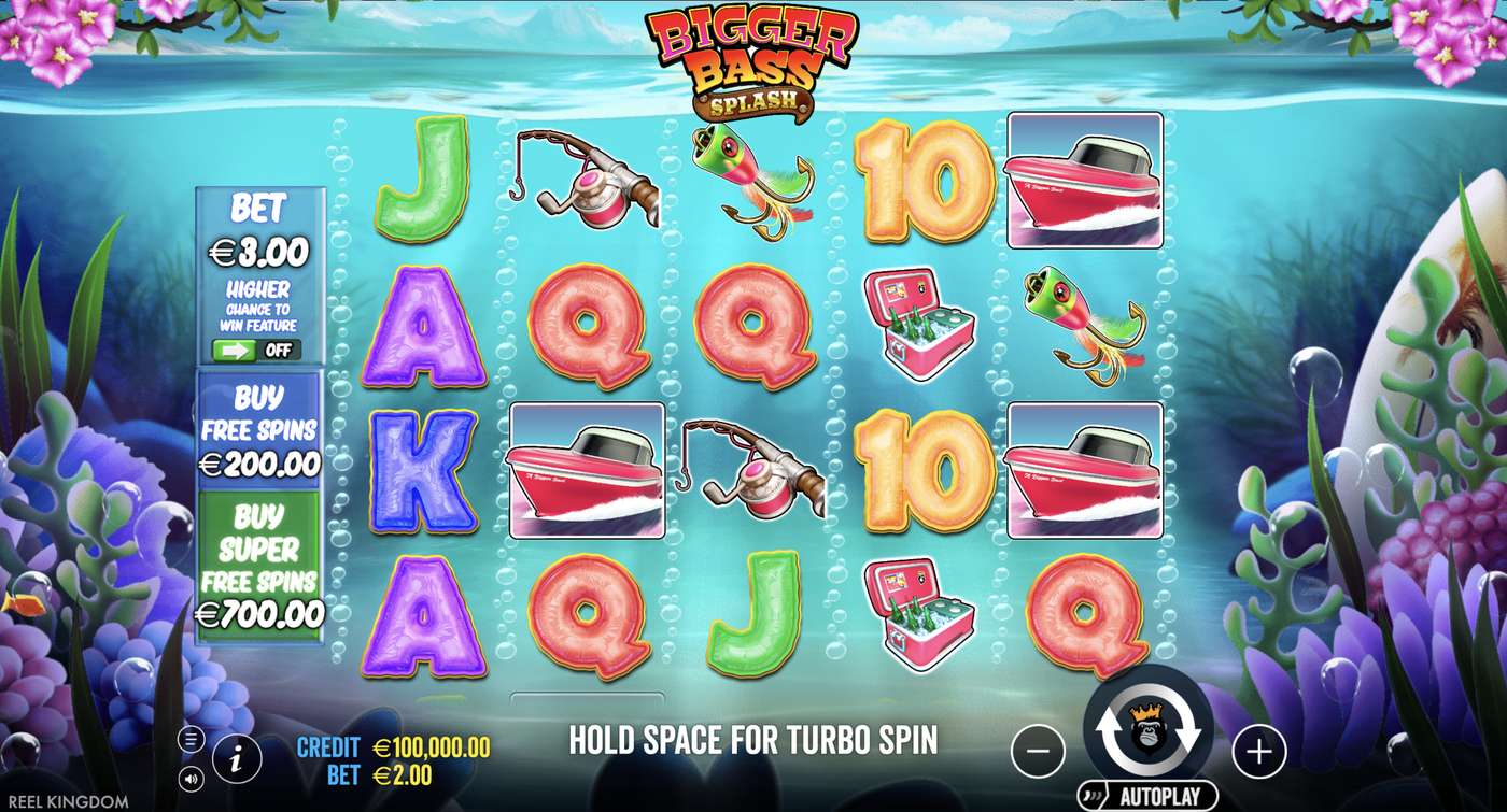 Bigger Bass Splash: image of main menu