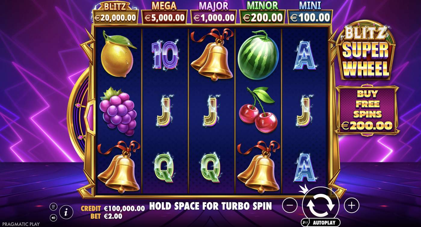 Blitz Super Wheel: image of main menu