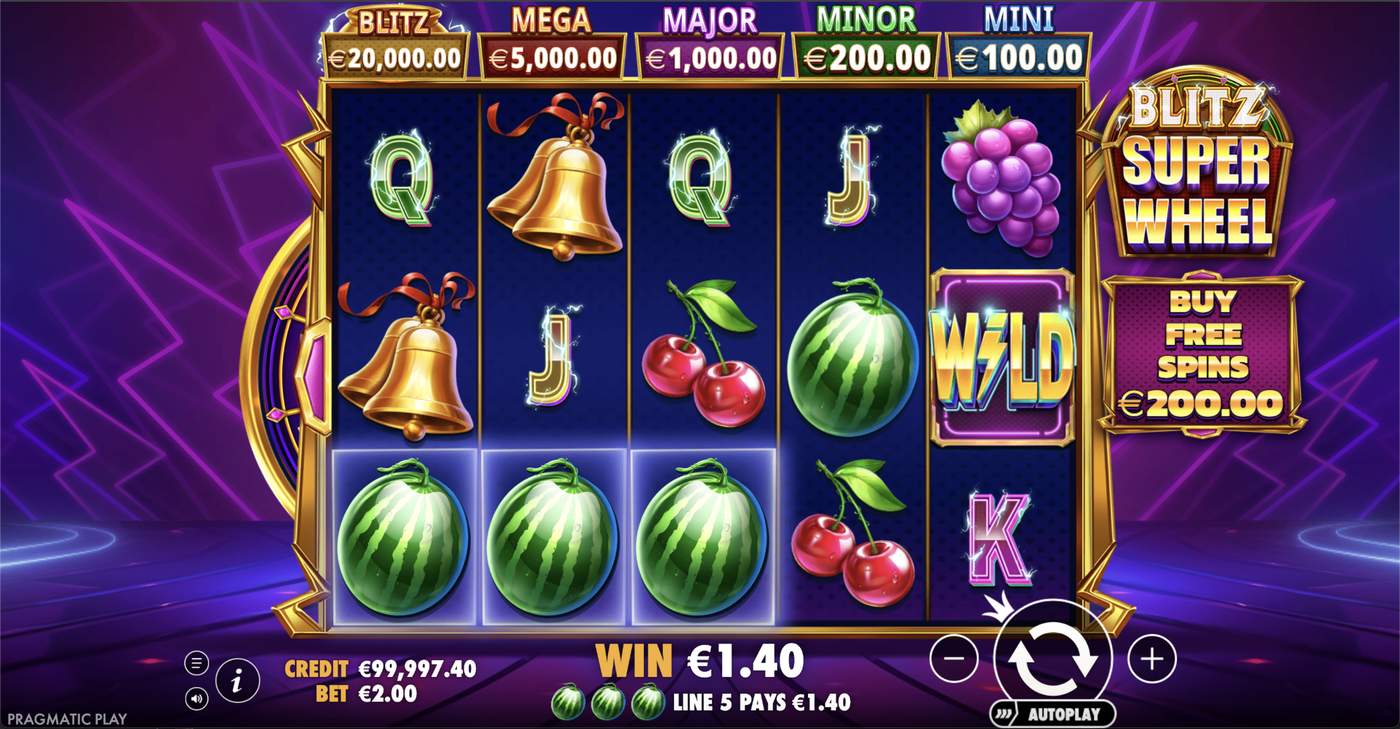 Blitz Super Wheel: image of winning