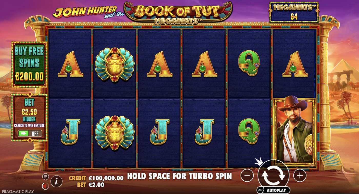 Book of Tut Megaways: image of main menu