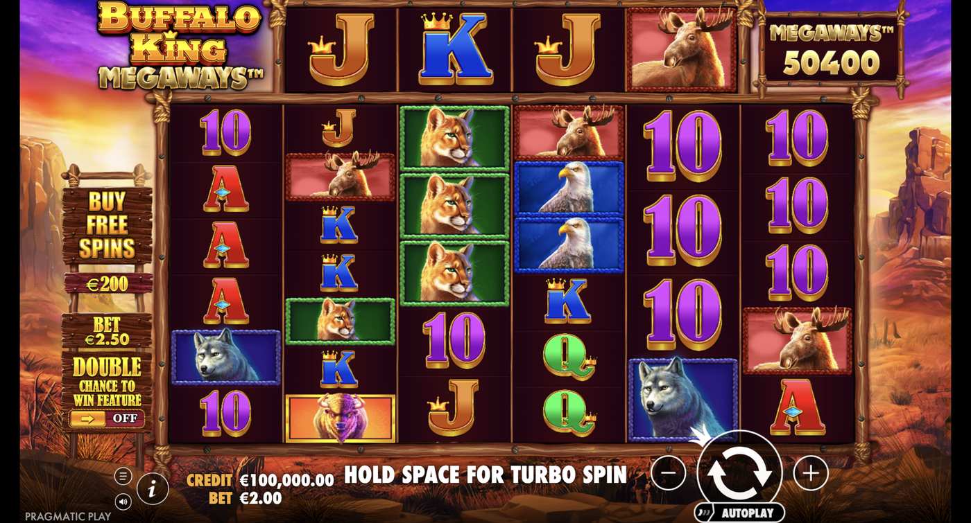 Buffalo King Megaways: image of main menu
