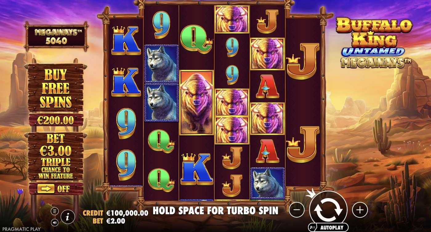 Buffalo King Untamed Megaways: image of main menu