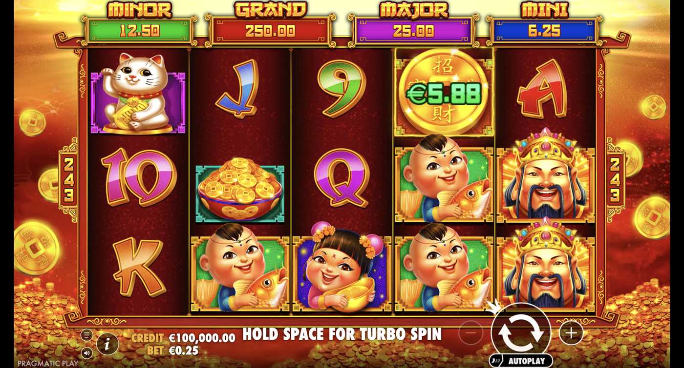 Caishen's Cash: image of main menu