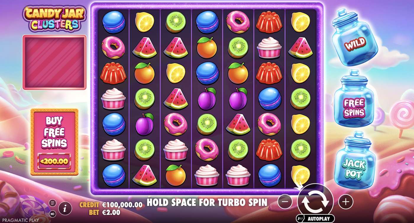 Candy Jar Clusters: image of main menu