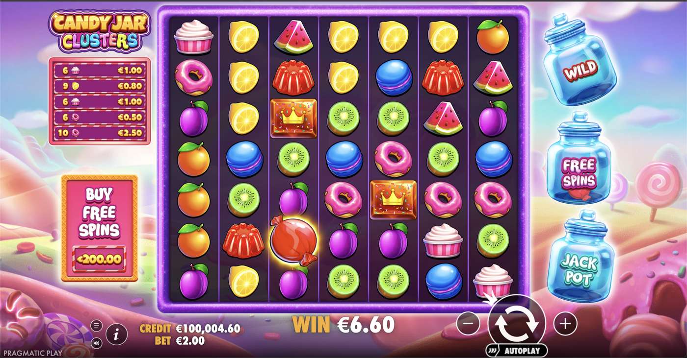 Candy Jar Clusters: image of winning