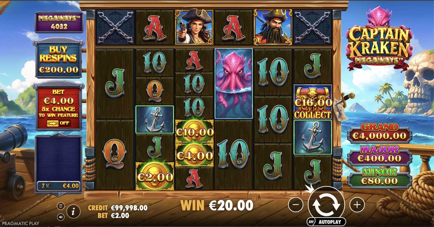 Captain Kraken Megaways: image of winning
