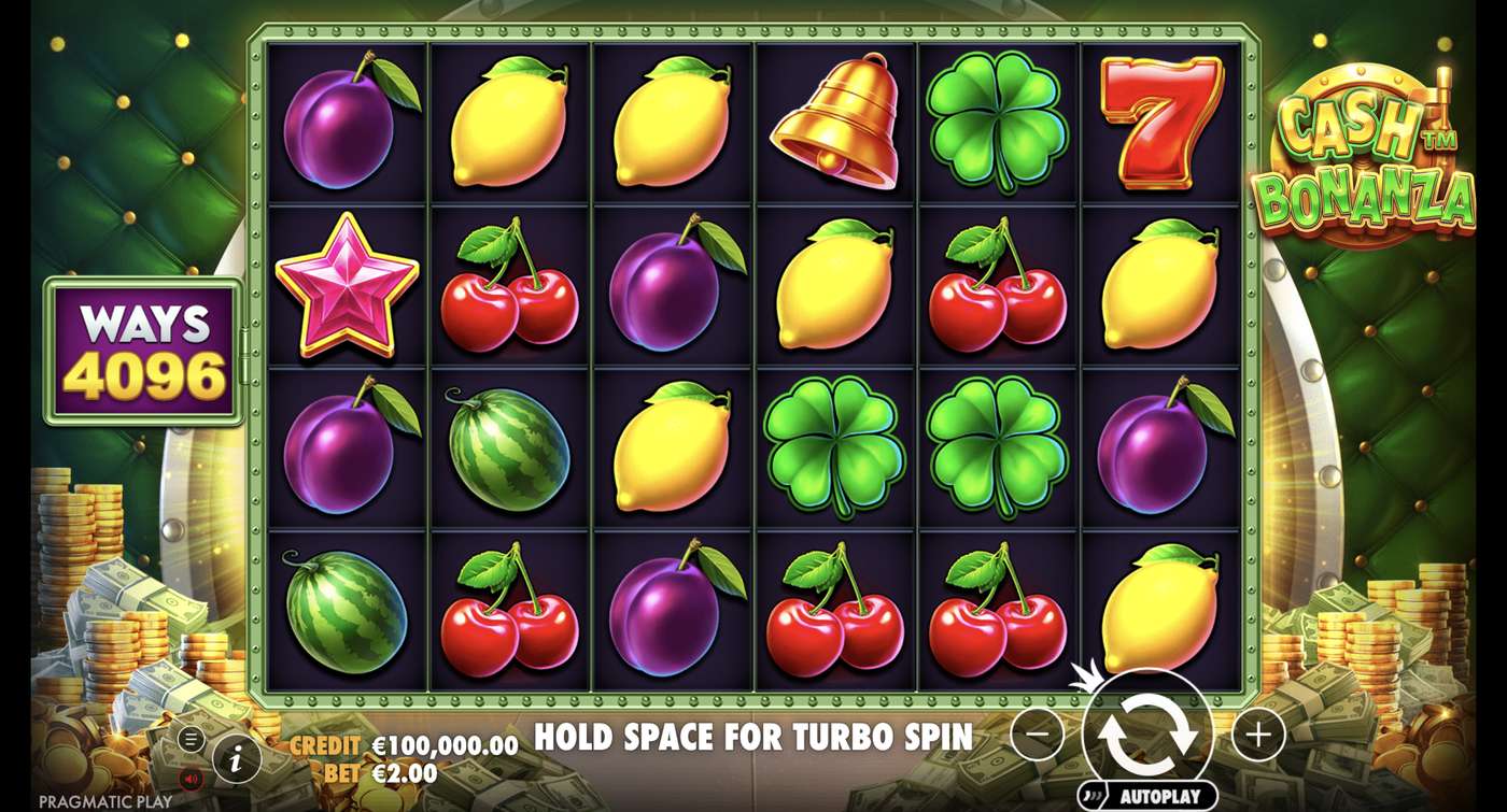 Cash Bonanza: image of main menu