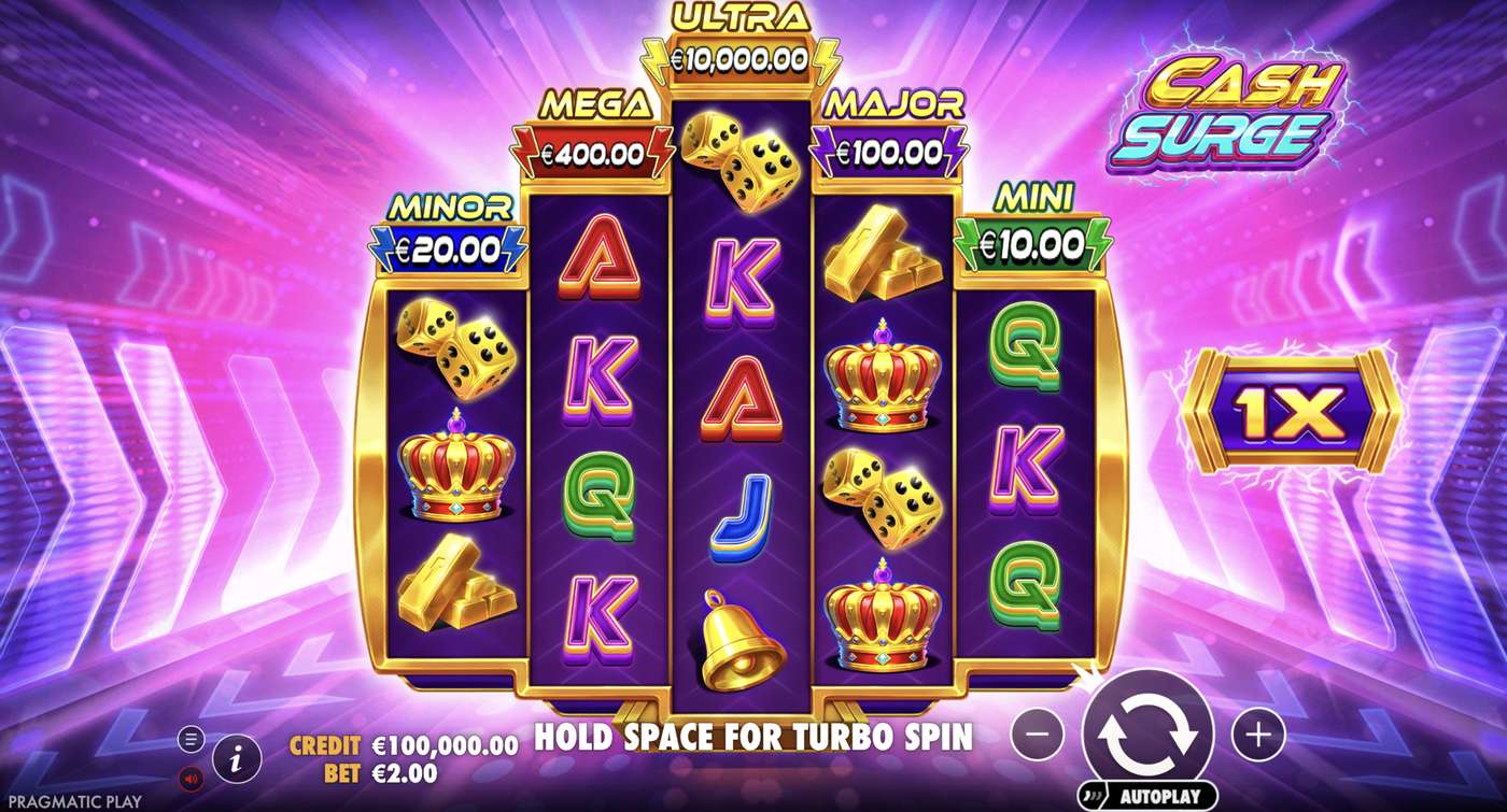 Cash Surge: image of main menu