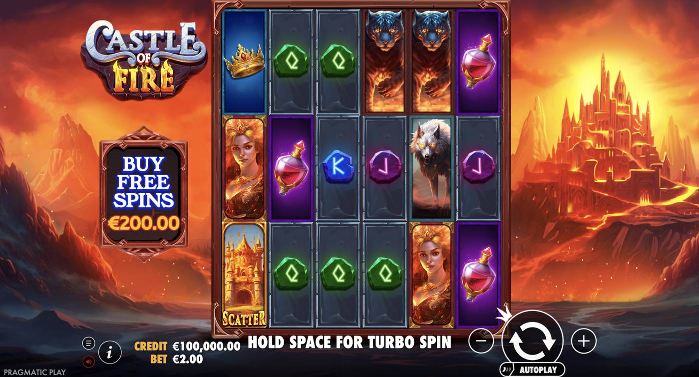 Castle of Fire: image of main menu