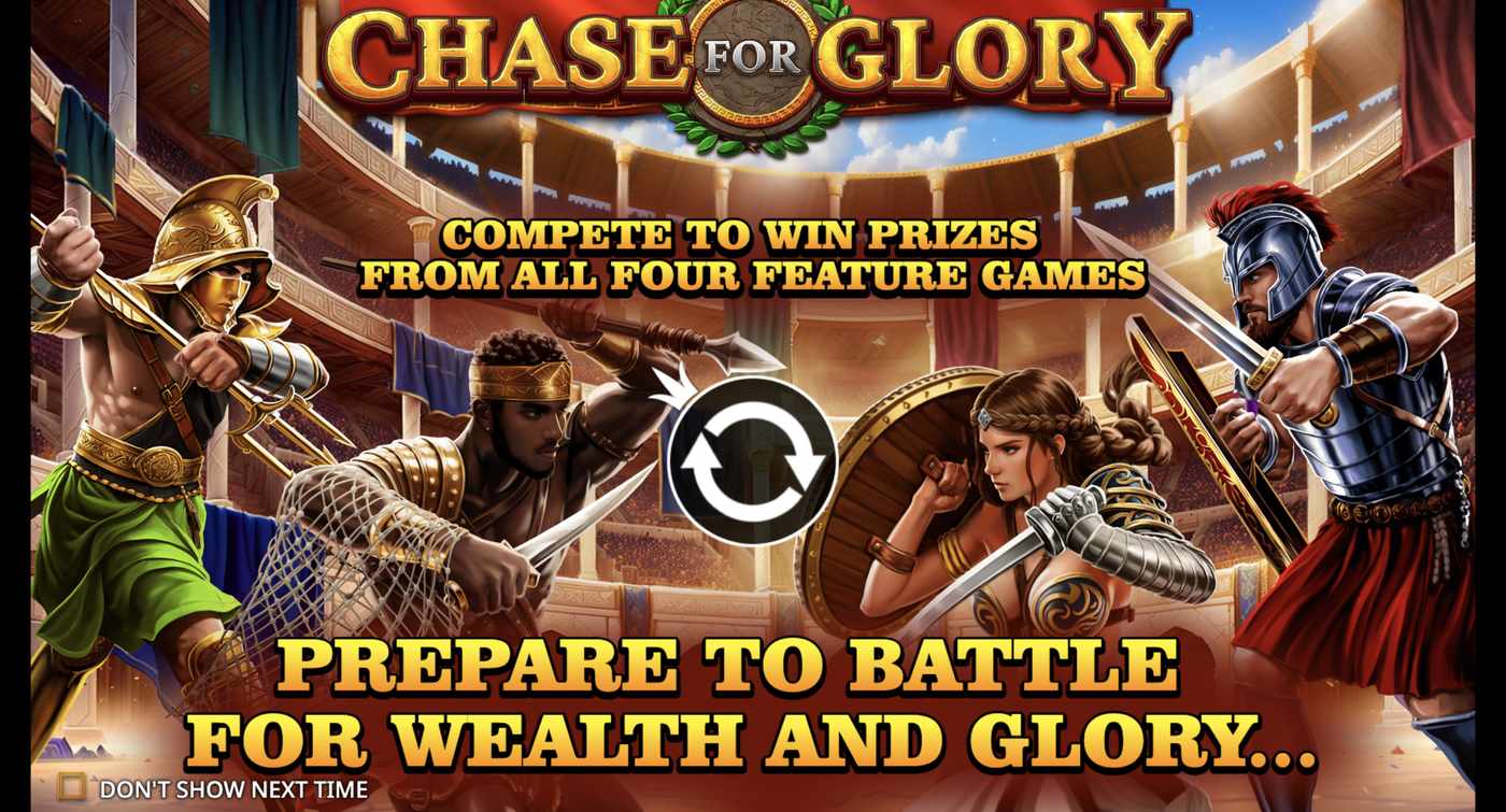 Chase for Glory: image of main menu