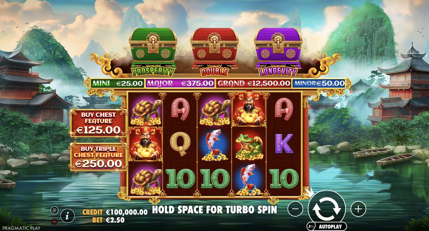 Chests of Cai Shen: image of main menu