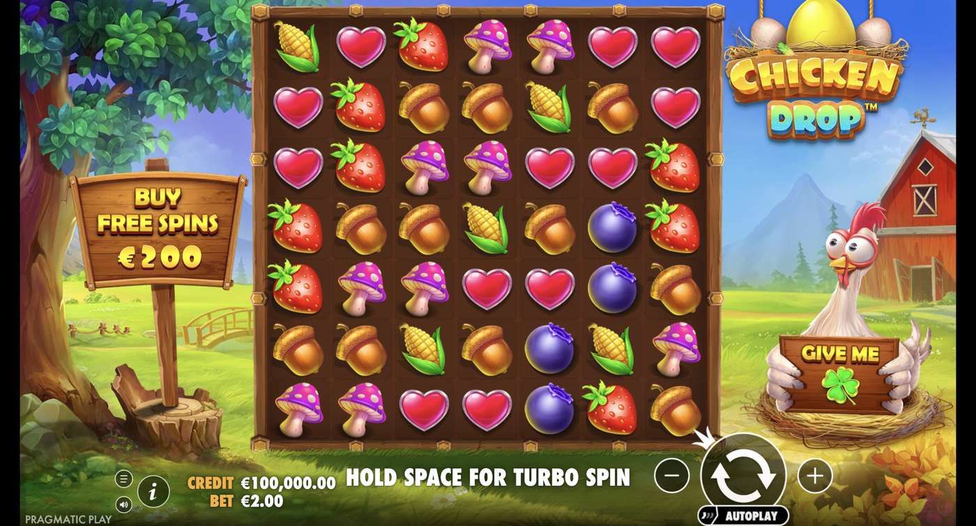 Chicken Drop: image of main menu